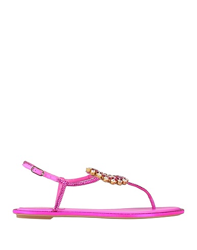 RENE' CAOVILLA Flip flops Fuchsia Textile fibres