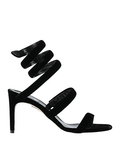 RENE' CAOVILLA Sandalen Schwarz Gewebefasern