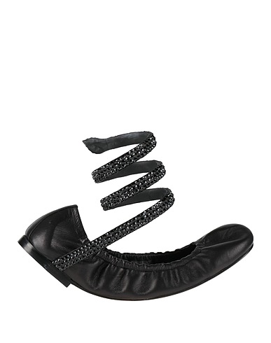 RENE' CAOVILLA Ballet flats Black Leather