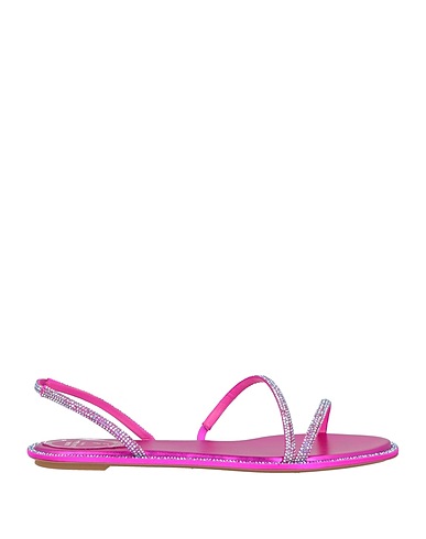 RENE' CAOVILLA Sandals Fuchsia Textile fibers