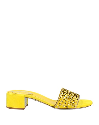 RENE' CAOVILLA Sandals Yellow Leather