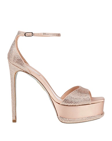 RENE' CAOVILLA Sandals Light pink Textile fibers