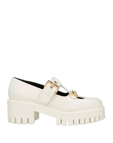 GUCCI Loafers White Leather