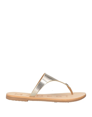 MANEBÍ Flip flops Platinum Leather