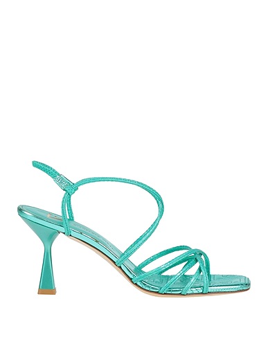 GIAMPAOLO VIOZZI Sandals Turquoise Leather