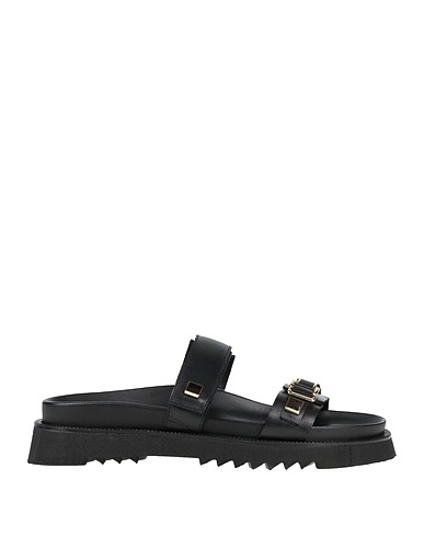 MAKRIS Sandals Black Leather