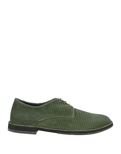 PANTANETTI Laced shoes Military green Leather