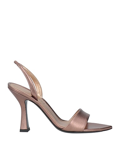 3JUIN Sandals Bronze Leather