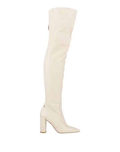 ELISABETTA FRANCHI Boots Ivory Leather