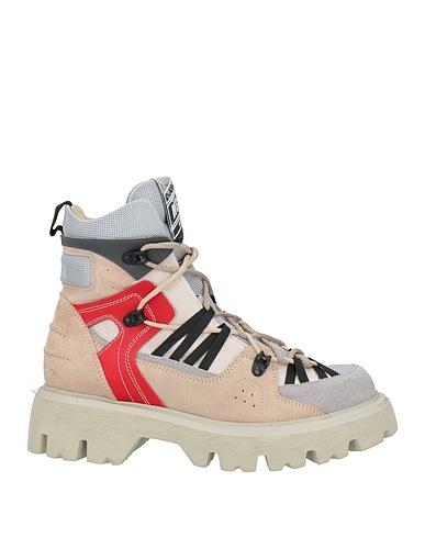 MSGM FOOTWEAR Beige Leather, Textile fibres