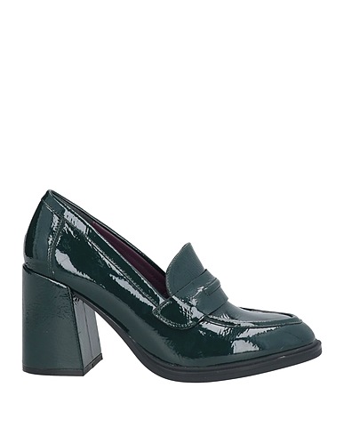 APEPAZZA Loafers Dark green Leather