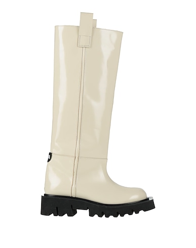 MSGM Boots Ivory Leather