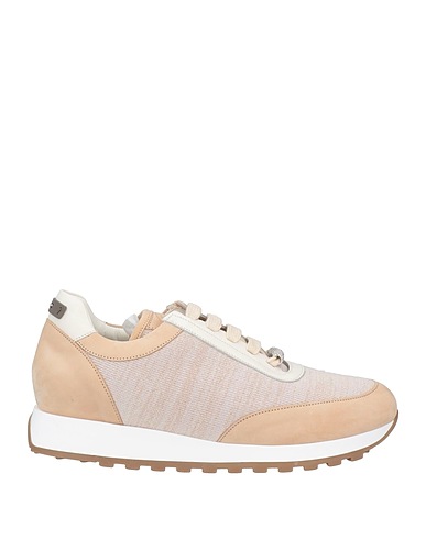 PESERICO Sneakers Beige Leather, Textile fibers