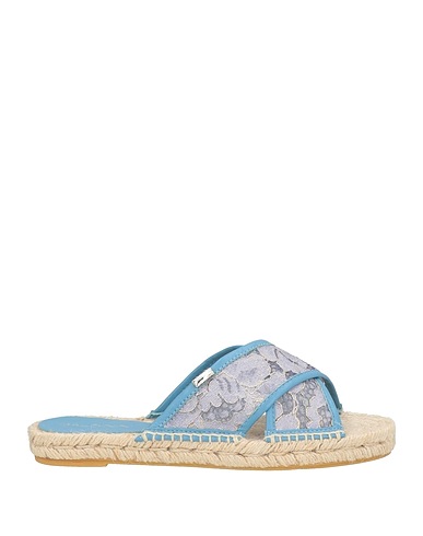 BALDININI Espadrilles Light blue Leather, Textile fibres