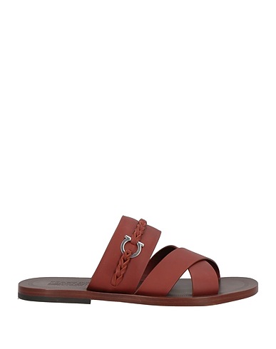 FERRAGAMO サンダル ブラウン 革（なめし加工）