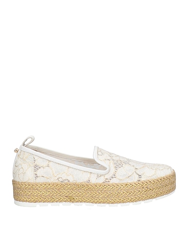 BALDININI Espadrilles White Textile fibres, Leather