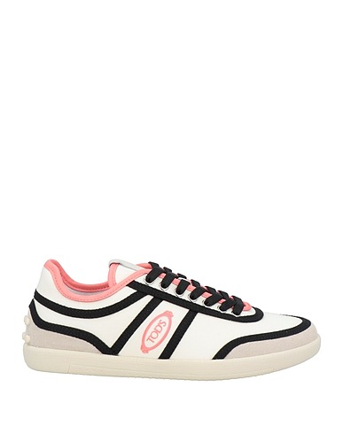 TOD'S Sneakers Off white Pelle, Fibre tessili