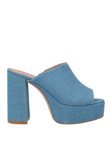 BALDININI Sandals Blue Textile fibres