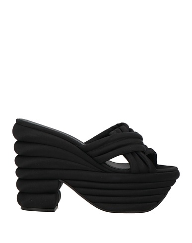 FERRAGAMO Sandals Black Textile fibers