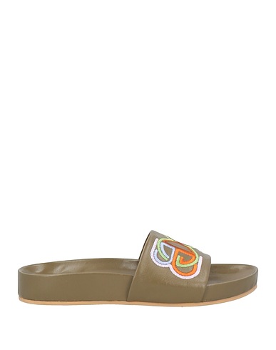 BALDININI Sandals Military green Leather