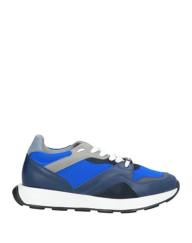 BALDININI Sneakers Bright blue Leather, Textile fibres