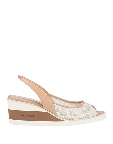 BALDININI Sandals Blush Textile fibres, Leather