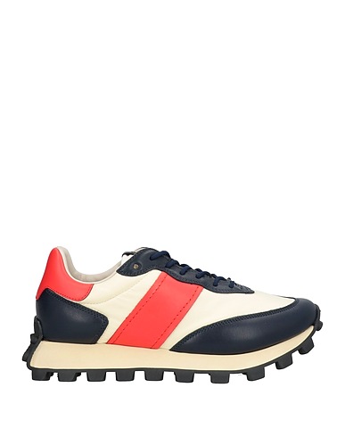 TOD'S Sneakers Navy blue Leather, Textile fibres