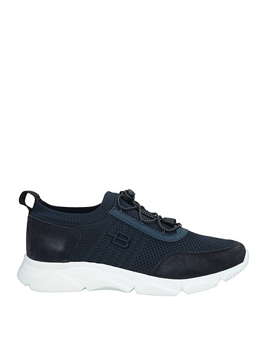 BALDININI Sneakers Midnight blue Leather, Textile fibres