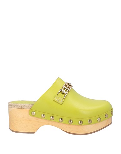 BALDININI Mules und Clogs Limettengrün Kalbsleder