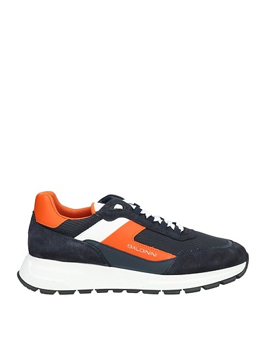 BALDININI Sneakers Midnight blue Leather, Textile fibers