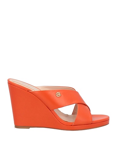 BALDININI Sandals Orange Leather