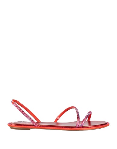 RENE' CAOVILLA Sandals Coral Textile fibers