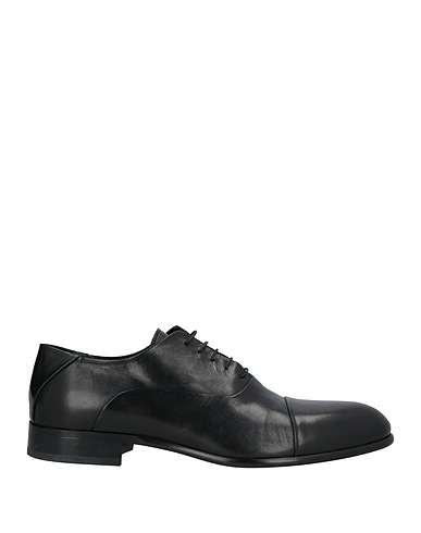 BALDININI Laced shoes Black Leather