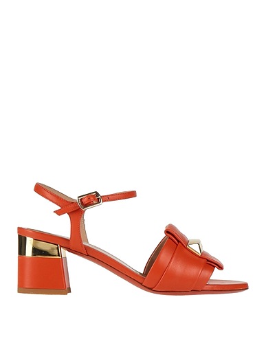 BALDININI Sandals Orange Leather