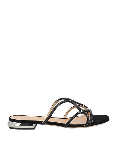 BALDININI Sandals Black Leather