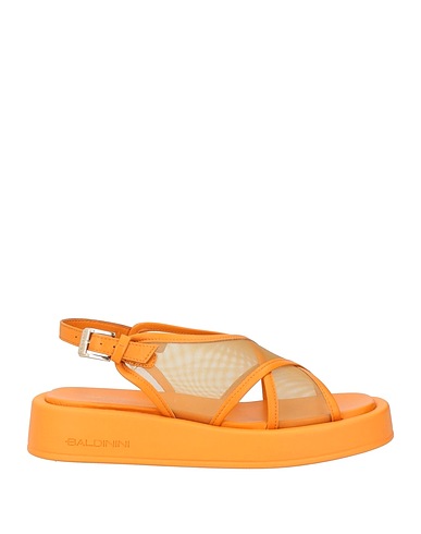 BALDININI Sandals Leather, Textile fibres