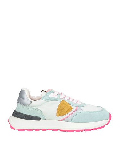 PHILIPPE MODEL Sneakers Sky blue Leather, Textile fibres