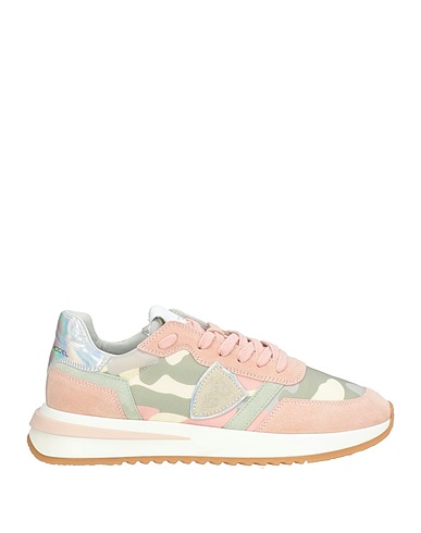 PHILIPPE MODEL Sneakers Pink Leather, Textile fibers