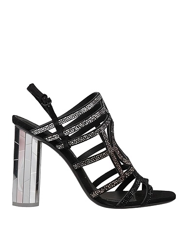 FERRAGAMO Sandalen Schwarz Zickleinleder