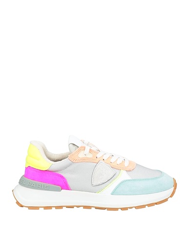 PHILIPPE MODEL Sneakers Turquoise Leather, Textile fibers