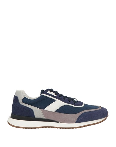 BALDININI Sneakers Midnight blue Leather, Textile fibers