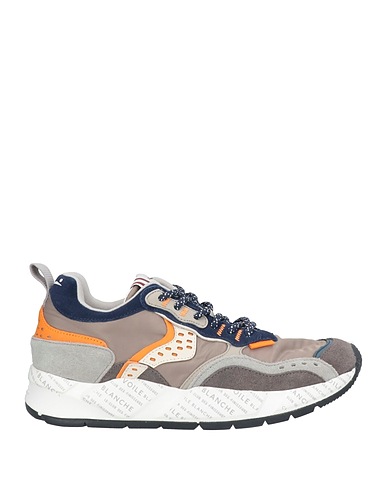 VOILE BLANCHE Sneakers Grigio Pelle, Fibre tessili