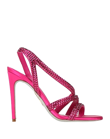RENE' CAOVILLA Sandali Fucsia Fibre tessili