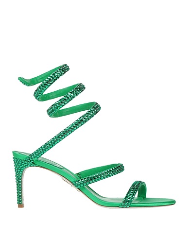 RENE' CAOVILLA Sandali Verde Fibre tessili