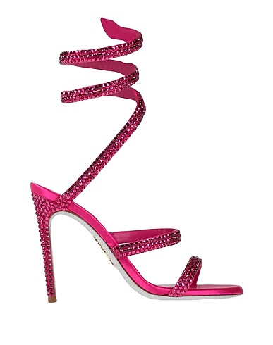 RENE' CAOVILLA Sandali Fucsia Fibre tessili