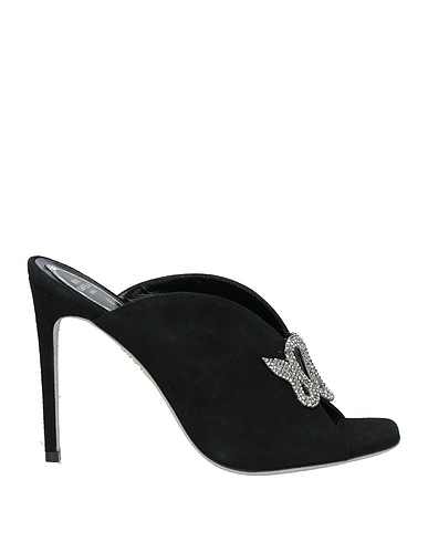 RENE' CAOVILLA Sandals Black Leather
