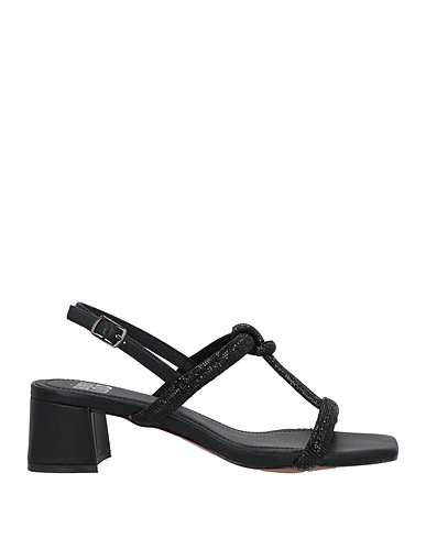 BIBI LOU Sandals Black Textile fibres