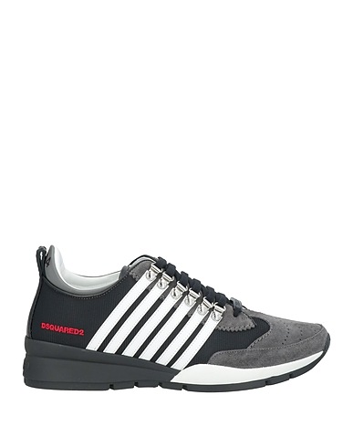 DSQUARED2 Sneakers Grey Calfskin, Textile fibers