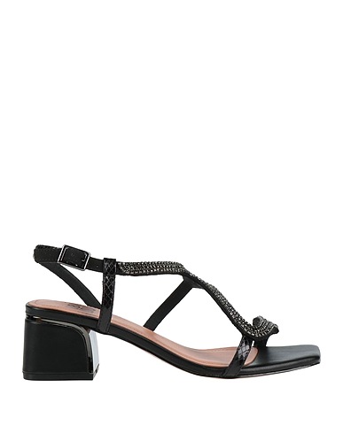 BIBI LOU Sandals Black Textile fibres
