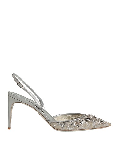RENE' CAOVILLA Court Grey Textile fibres, Leather